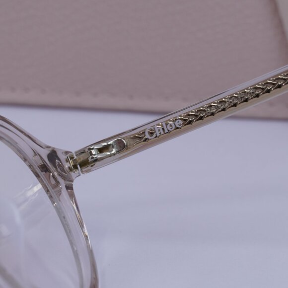 Chloe CH0012OA 001 Round Eyeglasses 50mm - Transparent Pink - Picture 8 of 12
